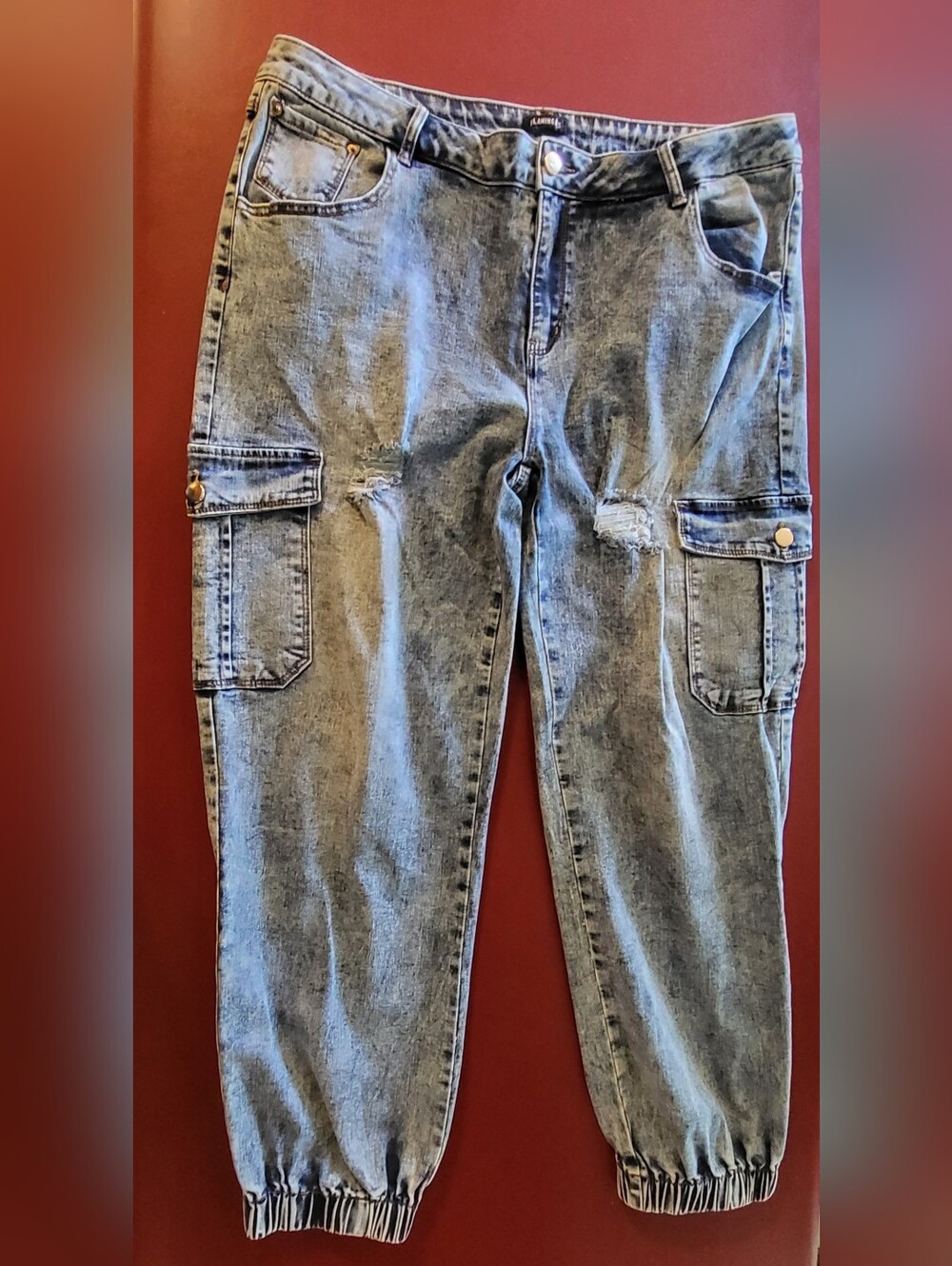 Women’s Flamingals Skinny Jeans Size 3XL Pockets Denim